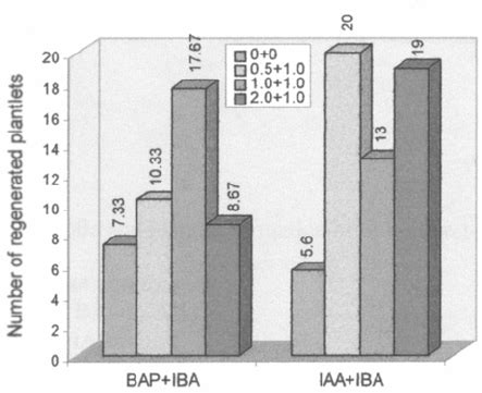 B Combined Effect Of Different Concentrations Of Bap Iba And Iaa Iba