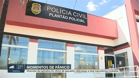 Motorista de aplicativo é vítima de sequestro relâmpago e perde