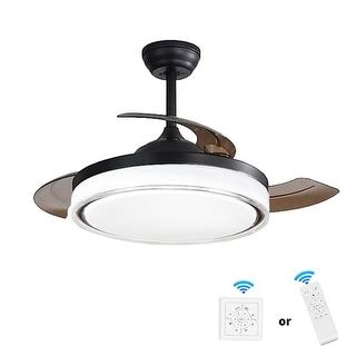 42 inch Ceiling Fans with Lights Remote Control with Bladeless Ceiling ...