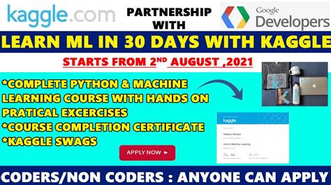 Kaggle And Google Launched Daysml Challenge Free Machine Learning