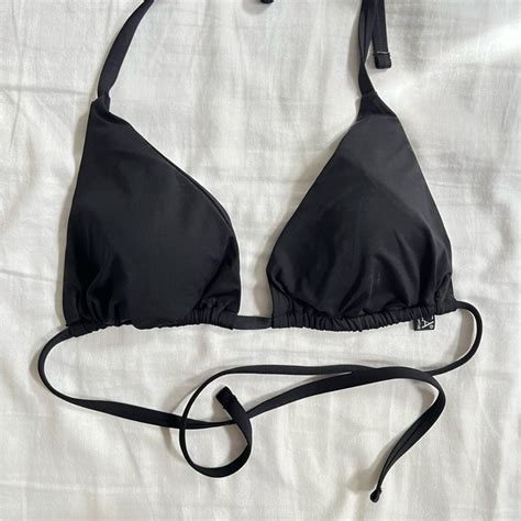 Becca Black Color Code Triangle Bikini Swim Top D Cup Gem