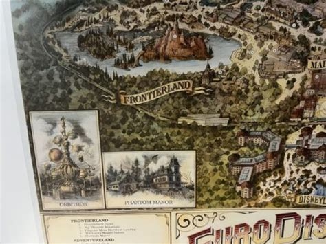 Euro Disneyland Paris Park Map #1 Concept Art Poster | #4706369774