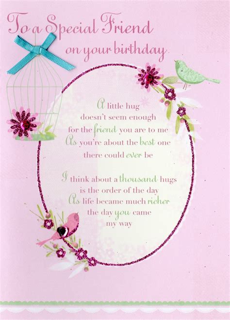 Special Friend Birthday Greeting Card Second Nature Poetic Words Cards ...