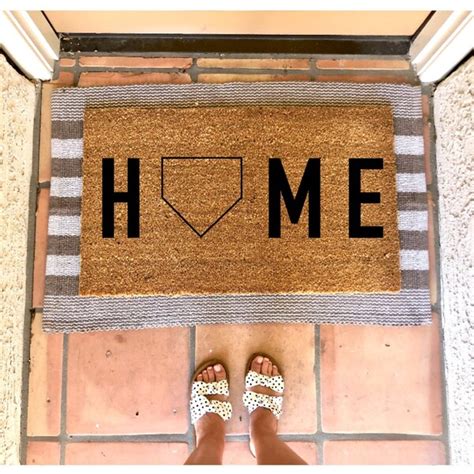 Baseball Home Plate Door Mat Etsy