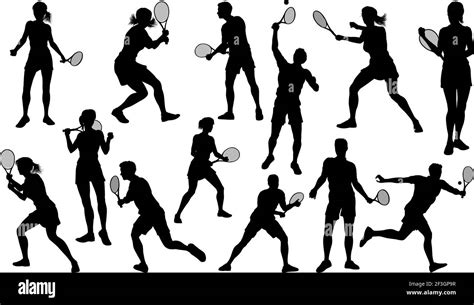 Tennis Players Lady Stock Vector Images Alamy