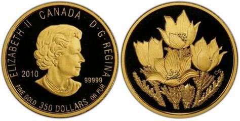 350 Dollars Elizabeth Ii Prairie Crocus Canadá Numista