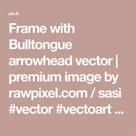 Frame With Bulltongue Arrowhead Vector