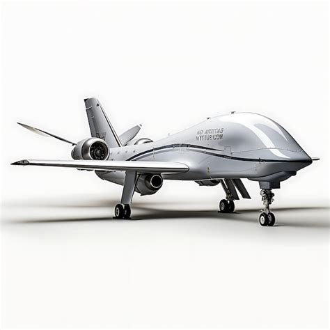 Isolado De Mq C Triton Unmanned Surveillance Aircraft Em White Ba