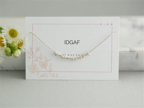 Idgaf Or Stfu Morse Code Necklace Profanity Jewelry Get The Fuck Out I Don T Give A Fuck
