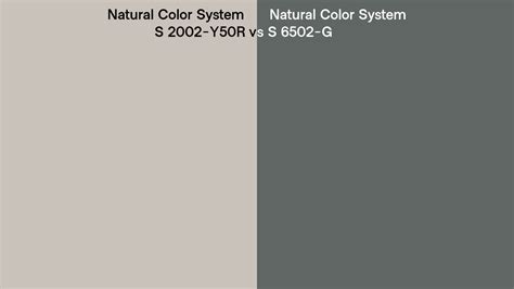 Natural Color System S 2002 Y50r Vs S 6502 G Side By Side Comparison