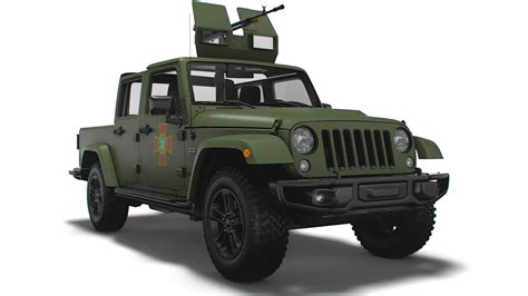 Jeep Gladiator 75th Machine Gun 3d Model By Creator 3d