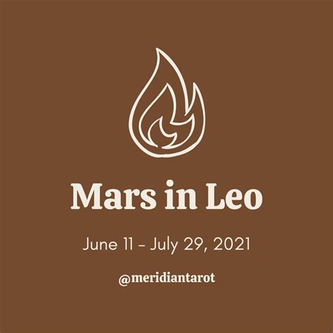 Mars In Leo — Meridian Tarot