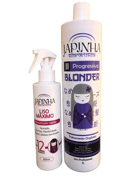 Kit Japinha Progressiva Blond Litro Liso Maximo Ml Kit De