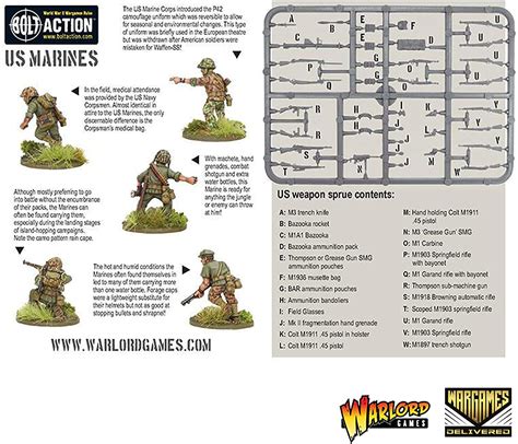 Buy Bolt Action Miniatures Warlord Games Us Marines Mm Miniatures