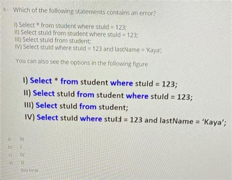 Solved 6 Which Of The Following Statements Contains An Chegg