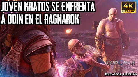 Joven Kratos Se Enfrenta A ODIN En El Ragnarok God Of War 2023 Valhalla