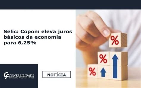 Selic Copom eleva juros básicos da economia para 6 25