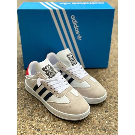 READY STOCKS ADIDAS SAMBA G U C C I WHITE NAVY BLUE NEW Shopee Malaysia