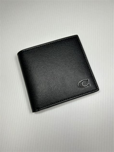 Yahooオークション 新品未使用 コーチcロゴブラック二つ折り財布