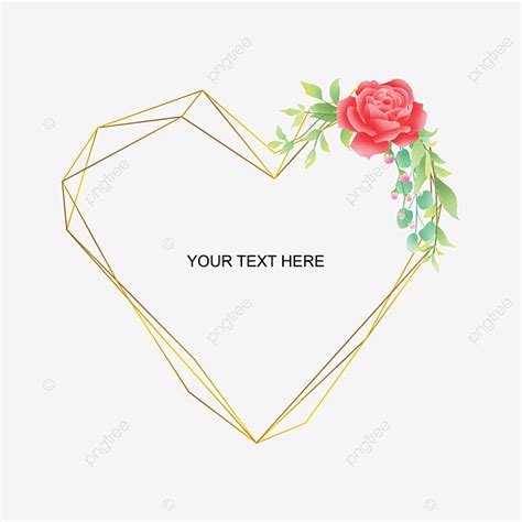 Wedding Invitation Frame With Rose Gold Love Line Motif Frame Wedding