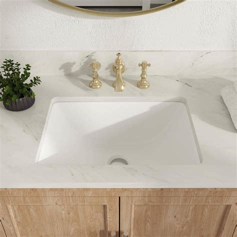 Deervalley 18 In L X 13 In W Undermount Rectangular Bathroom Sink