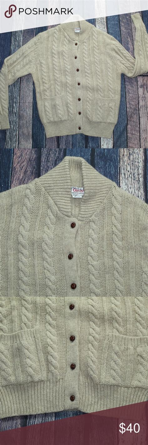 Orvis Cardigan Sweater Ivory Knit Wool Size XL | Sweaters, Beautiful sweater, Sweater cardigan