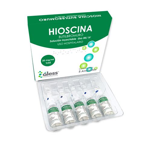 Hioscina Butilbromuro 20 Mg Ml Alesspharma