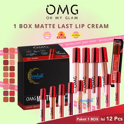 jual omg matte  lip cream paket  lusin pcsbox lip cream