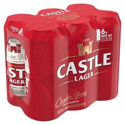 Castle Lager Beer 500ml Cans (6 pack) — The South African Shop