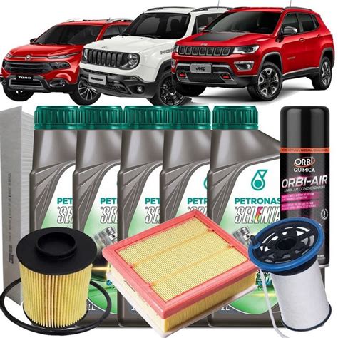 Kit Revisão Troca De Oleo Selenia 5w30 WR E Filtros Completo Fiat Toro