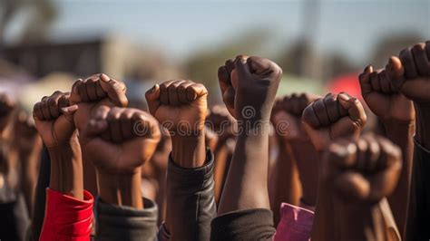 Celebrating Resilience African Americans Unite Against Injustice Stock