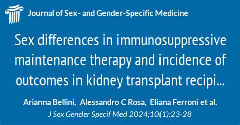 Sex Differences In Immunosuppressive Maintenance Therapy And Incidence