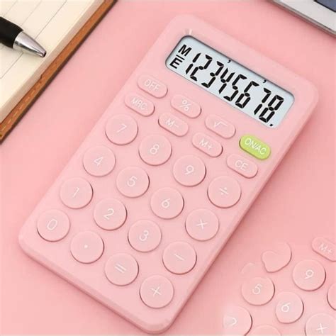 Chiffres Grand Cran Calculatrice De Bureau Batterie Cristal Bouton