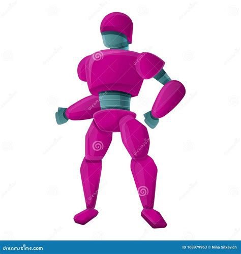 Pink Robot Icon, Cartoon Style Stock Vector - Illustration of game ...