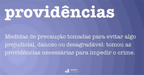 O Que Significa Providências