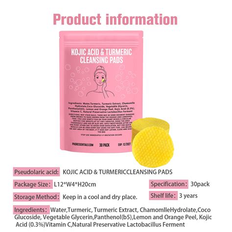 Cleansing Pads Cleansing Pads 1 X 30PcsTurmeric Exfoliating Face Scrub ...