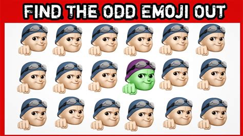 How Good Are Your Eyes Find The Odd Emoji Out Emoji Puzzle Quiz