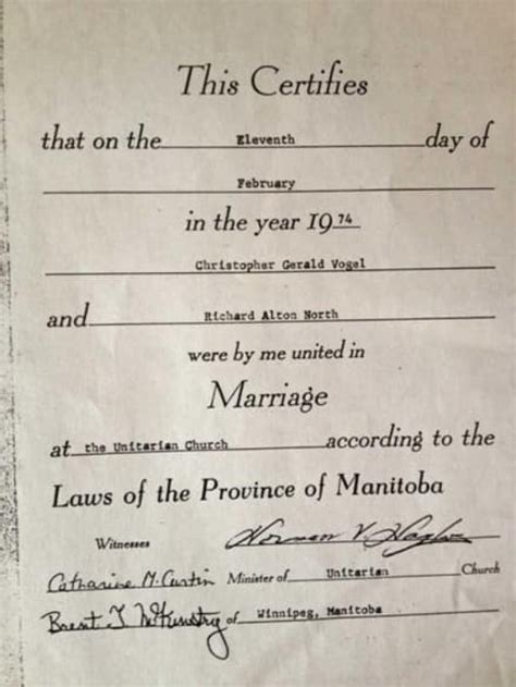 Failing To Register 1974 Same Sex Marriage Not Discriminatory Manitoba Human Rights Adjudicator