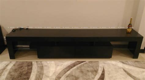 Тумба под телевизор КАЭРО BBMG 2400 черная широкая