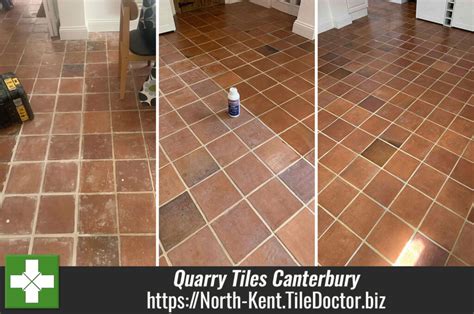 Renovating A Paint Stained Quarry Tiled Kitchen Floor In Canterbury