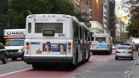 Mta Nyct Bus 2002 New Flyer D60hf M23 Buses 5528 And 5553 At 7th Ave W