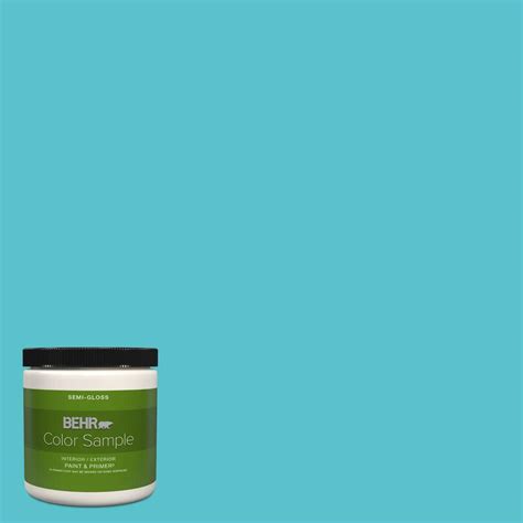 BEHR PREMIUM PLUS 8 Oz 510B 5 Jamaican Sea Semi Gloss Interior