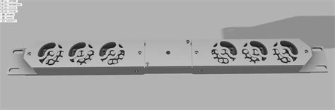 Файл STL Вентиляционная панель 19" 1U 6 вентиляторов・3D-печатная модель ...