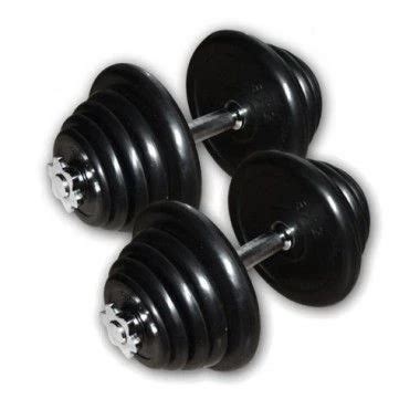 Rubberen Dumbbell Set 2 X 25kg Fitness Seller