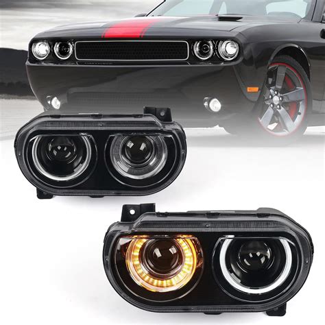 Amazon VLINCAR Projector LED Headlights Assembly For Dodge