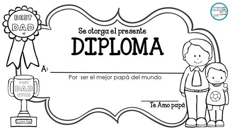 Diplomas Para Premiar A Nuestros Alumnos Diploma Para Papa Diplomas Dia Del Padre