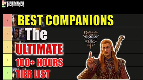 Baldur S Gate 3 Companion Tier List Party Composition Guide YouTube