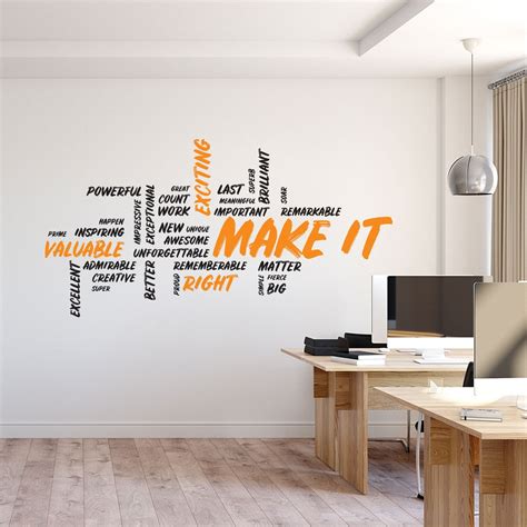 Make It Wall Decal Motivational Art Office Wall Art Office Wall