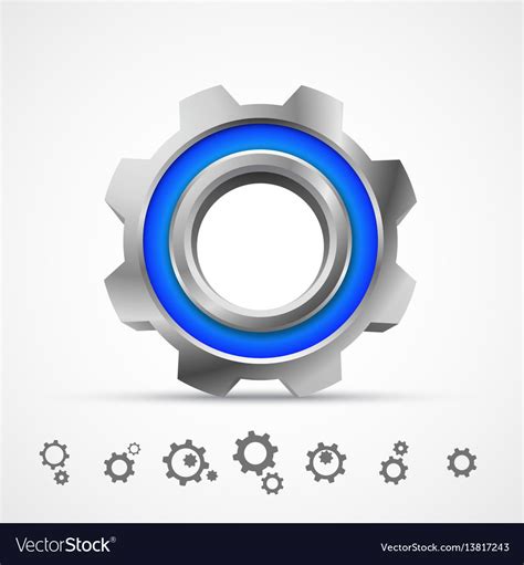 Gear icon 3d Royalty Free Vector Image - VectorStock