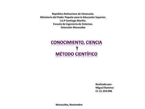 Conocimiento método científico PPT Descarga Gratuita